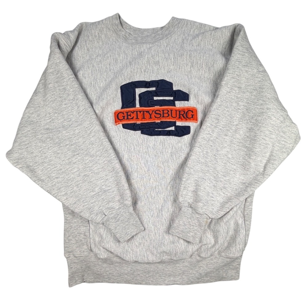 Vintage 90s Crable Sportswear Gettysburg College Sweatshirt Mens XL Gray USA